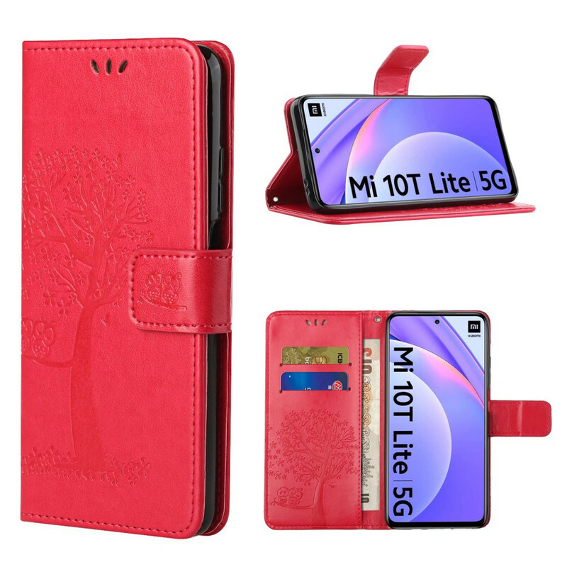Housse Xiaomi Mi 10T Lite Arbre et Hiboux à Lanière Housse Xiaomi Mi 10T Lite Arbre et Hiboux à Lanière