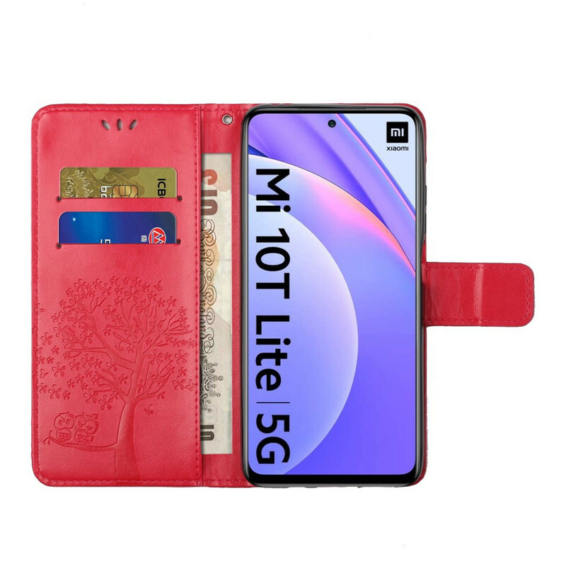 Housse Xiaomi Mi 10T Lite Arbre et Hiboux à Lanière Housse Xiaomi Mi 10T Lite Arbre et Hiboux à Lanière
