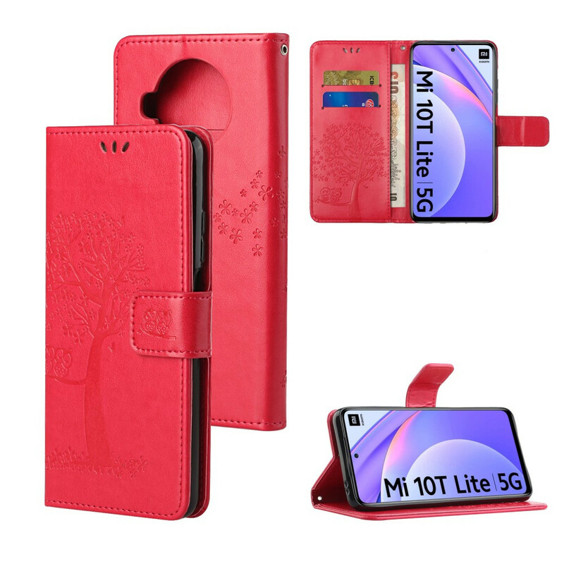 Housse Xiaomi Mi 10T Lite Arbre et Hiboux à Lanière Housse Xiaomi Mi 10T Lite Arbre et Hiboux à Lanière