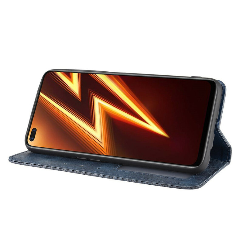 Flip Cover Realme X50 Pro Effet Cuir Vintage Stylisé