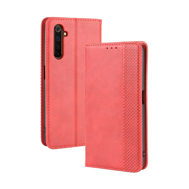 Flip Cover Realme X50 Pro Effet Cuir Vintage Stylisé Flip Cover Realme X50 Pro Effet Cuir Vintage Stylisé