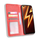 Flip Cover Realme X50 Pro Effet Cuir Vintage Stylisé Flip Cover Realme X50 Pro Effet Cuir Vintage Stylisé