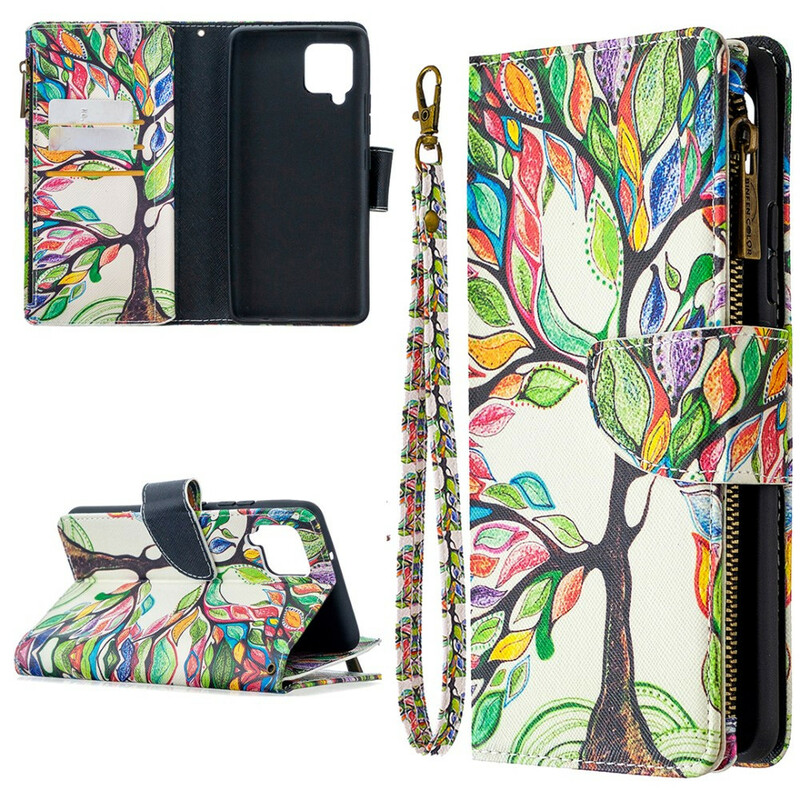 Housse Samsung Galaxy A42 5G Poche Zippée Arbre Housse Samsung Galaxy A42 5G Poche Zippée Arbre