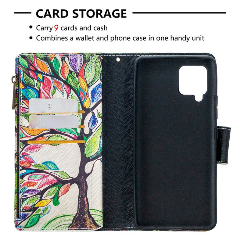 Housse Samsung Galaxy A42 5G Poche Zippée Arbre Housse Samsung Galaxy A42 5G Poche Zippée Arbre
