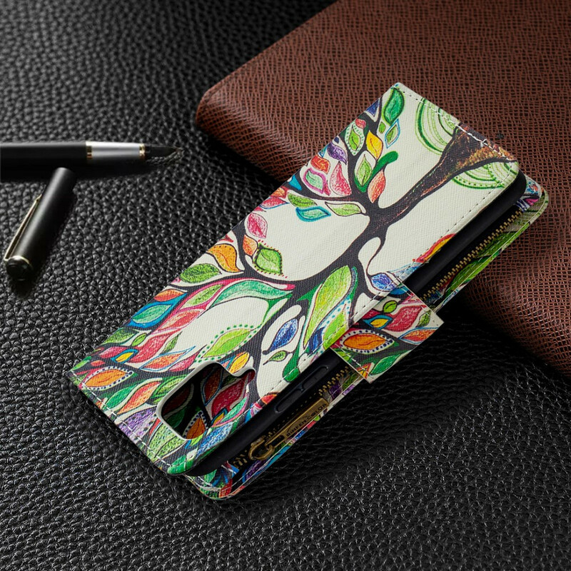 Housse Samsung Galaxy A42 5G Poche Zippée Arbre Housse Samsung Galaxy A42 5G Poche Zippée Arbre