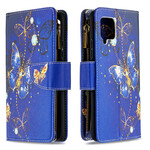 Housse Samsung Galaxy A42 5G Poche Zippée Papillons Housse Samsung Galaxy A42 5G Poche Zippée Papillons