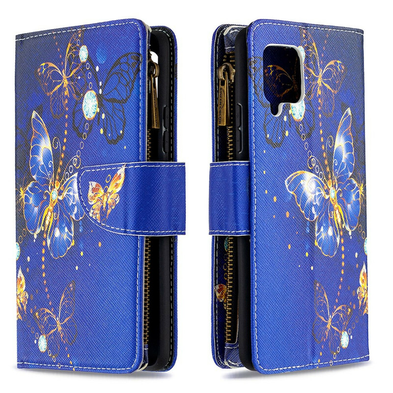 Housse Samsung Galaxy A42 5G Poche Zippée Papillons Housse Samsung Galaxy A42 5G Poche Zippée Papillons