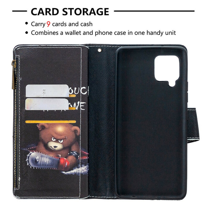 Housse Samsung Galaxy A42 5G Poche Zippée Ours Housse Samsung Galaxy A42 5G Poche Zippée Ours