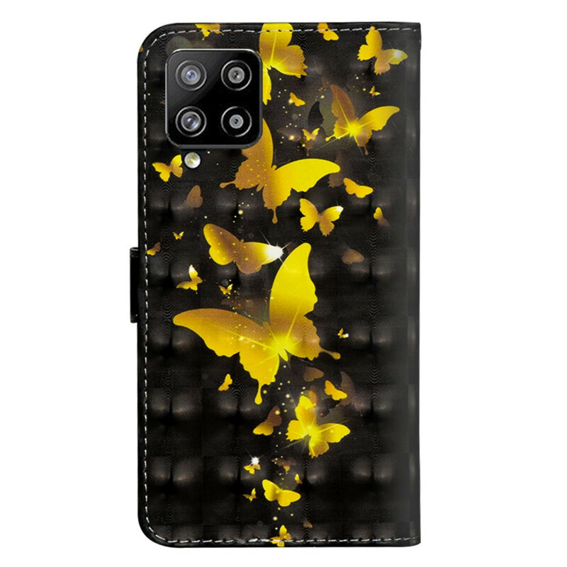 Housse Samsung Galaxy A42 5G Papillons Jaunes