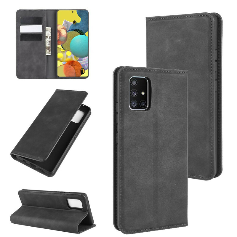 Flip Cover Samsung Galaxy A51 5G Effet Cuir Douceur Flip Cover Samsung Galaxy A51 5G Effet Cuir Douceur