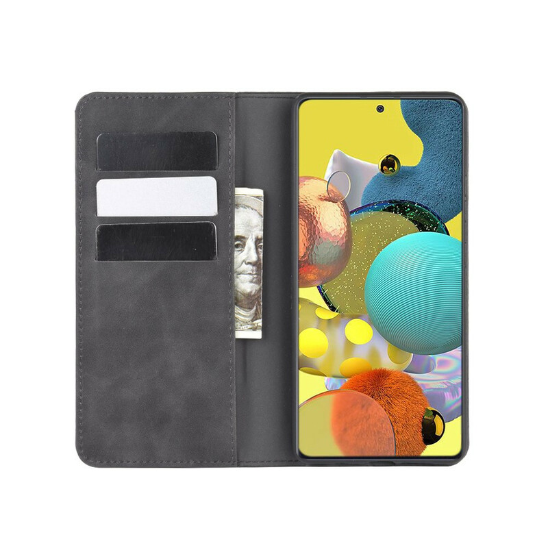 Flip Cover Samsung Galaxy A51 5G Effet Cuir Douceur Flip Cover Samsung Galaxy A51 5G Effet Cuir Douceur