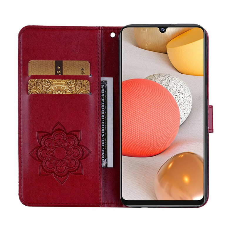 Housse Samsung Galaxy A42 5G Hibou Mandala et Breloque Housse Samsung Galaxy A42 5G Hibou Mandala et Breloque