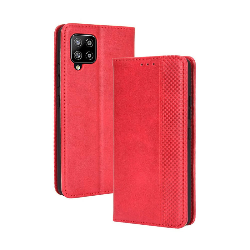 Flip Cover Samsung Galaxy A42 5G Effet Cuir Vintage Stylisé