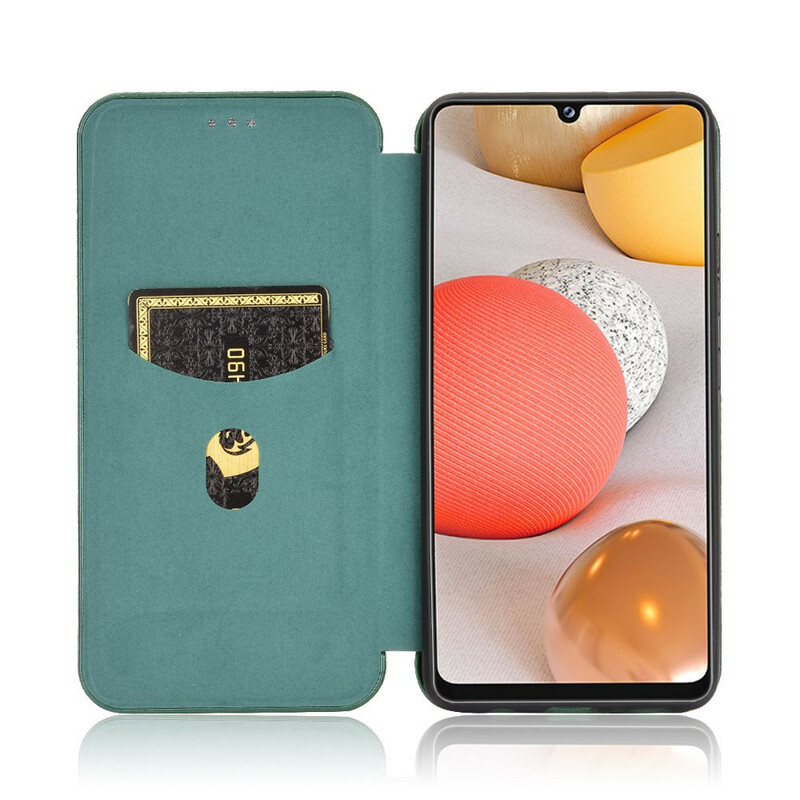Flip Cover Samsung Galaxy A42 5G Fibre Carbone Flip Cover Samsung Galaxy A42 5G Fibre Carbone