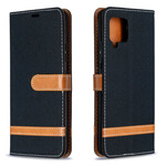 Housse Samsung Galaxy A42 5G Tissu et Effet Cuir à Lanière Housse Samsung Galaxy A42 5G Tissu et Effet Cuir à Lanière
