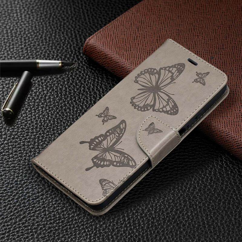 Housse Xiaomi Mi 10T Lite Papillons Imprimés à Lanière Housse Xiaomi Mi 10T Lite Papillons Imprimés à Lanière