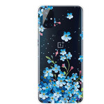 Coque OnePlus Nord N10 Fleurs Bleues Coque OnePlus Nord N10 Fleurs Bleues