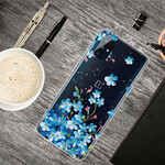 Coque OnePlus Nord N10 Fleurs Bleues Coque OnePlus Nord N10 Fleurs Bleues