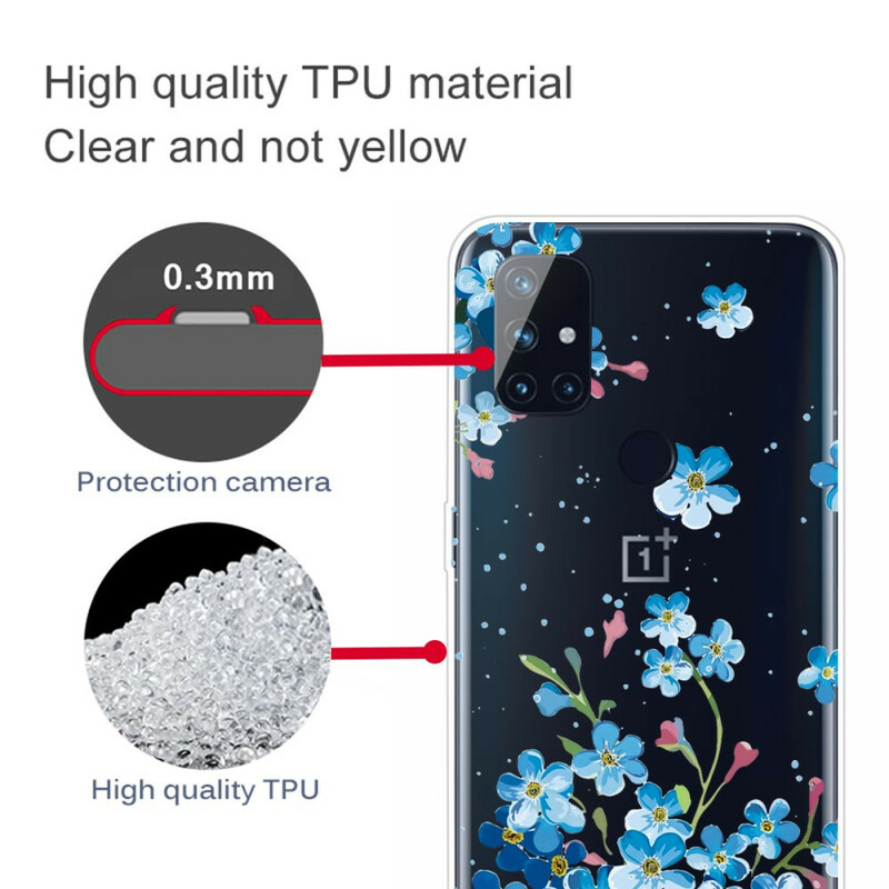 Coque OnePlus Nord N10 Fleurs Bleues