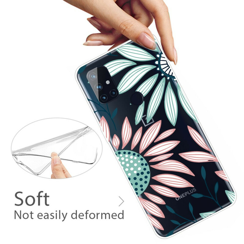 Coque OnePlus Nord N10 Transparente Une Fleur