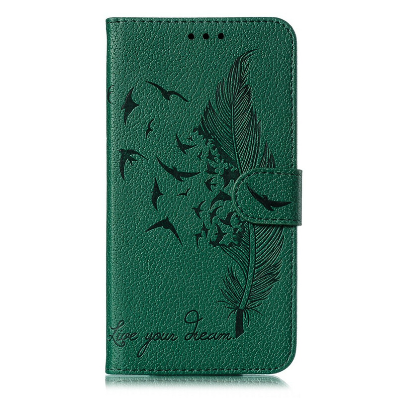 Housse Samsung Galaxy A20s Simili Cuir Live Your Dream Housse Samsung Galaxy A20s Simili Cuir Live Your Dream