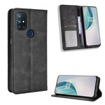 Flip Cover OnePlus Nord N10 Effet Cuir Vintage Stylisé