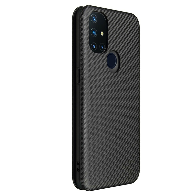 Flip Cover OnePlus Nord N10 Fibre Carbone Flip Cover OnePlus Nord N10 Fibre Carbone