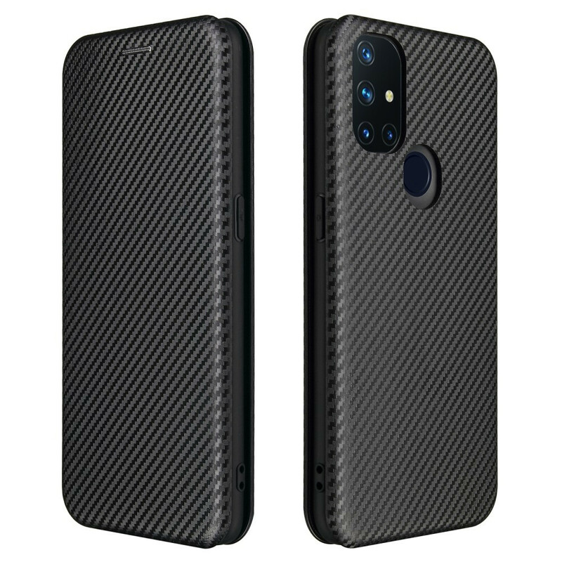 Flip Cover OnePlus Nord N10 Fibre Carbone Flip Cover OnePlus Nord N10 Fibre Carbone