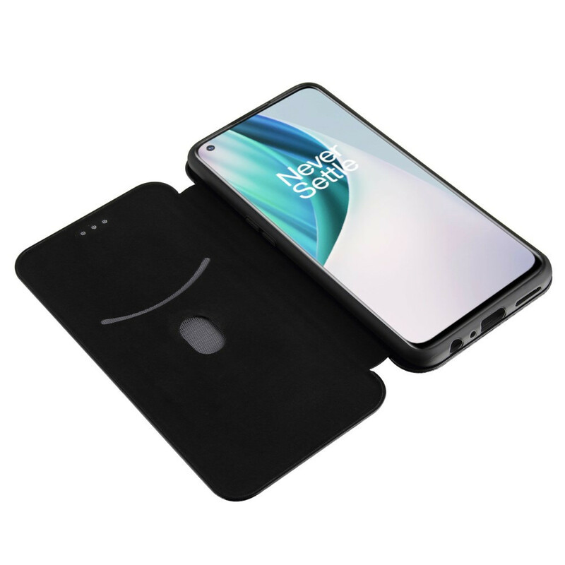 Flip Cover OnePlus Nord N10 Fibre Carbone Flip Cover OnePlus Nord N10 Fibre Carbone