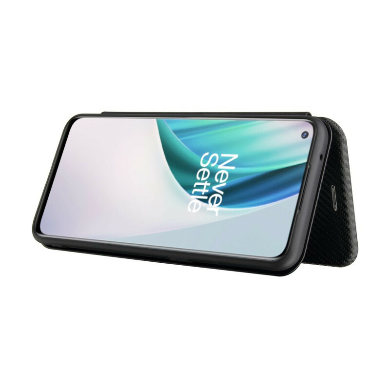 Flip Cover OnePlus Nord N10 Fibre Carbone Flip Cover OnePlus Nord N10 Fibre Carbone
