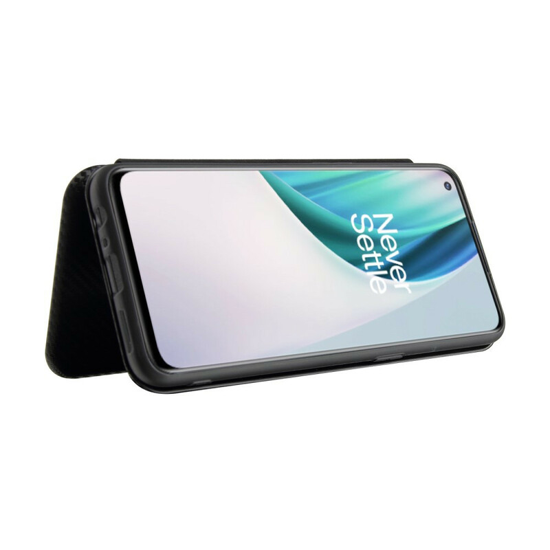 Flip Cover OnePlus Nord N10 Fibre Carbone Flip Cover OnePlus Nord N10 Fibre Carbone