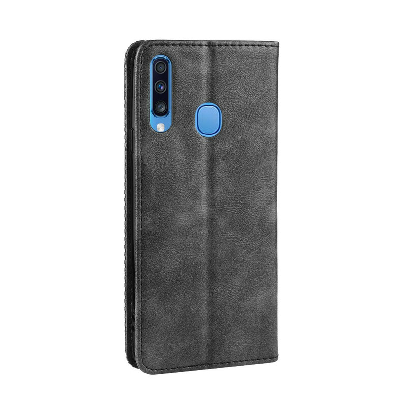 Flip Cover Samsung Galaxy A20s Effet Cuir Vintage Stylisé Flip Cover Samsung Galaxy A20s Effet Cuir Vintage Stylisé