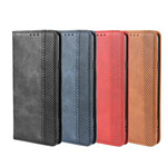 Flip Cover Samsung Galaxy A20s Effet Cuir Vintage Stylisé Flip Cover Samsung Galaxy A20s Effet Cuir Vintage Stylisé