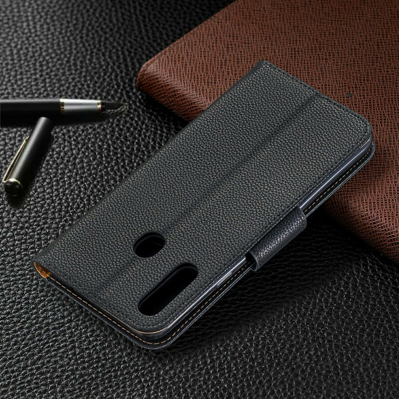 Housse Samsung Galaxy A20s Litchi Rabat Oblique Housse Samsung Galaxy A20s Litchi Rabat Oblique