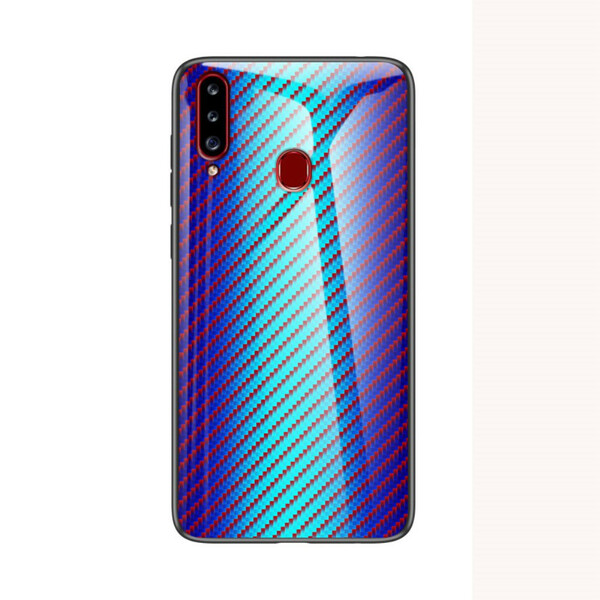 Coque Samsung Galaxy A20s Verre Trempé Fibre Carbone
