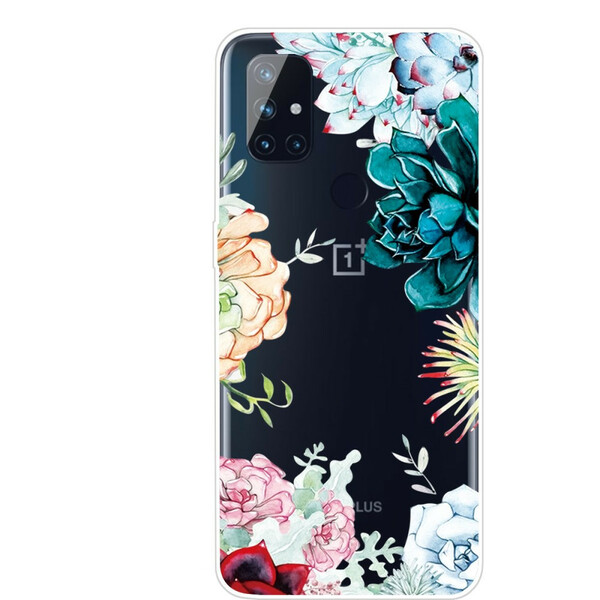Coque OnePlus Nord N100 Transparente Fleurs Aquarelle