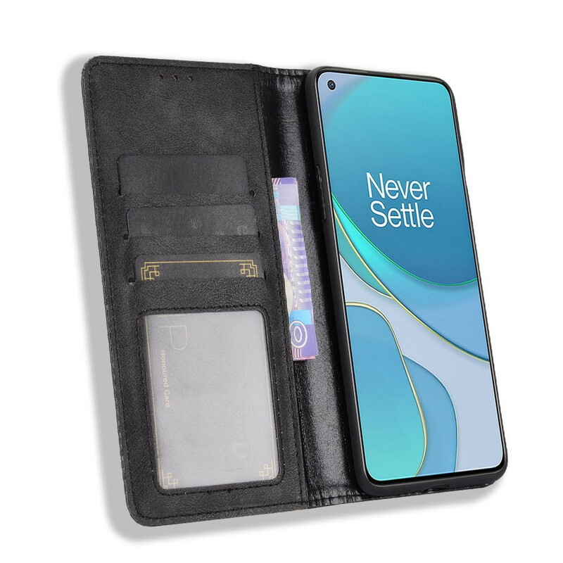 Flip Cover OnePlus 8T Effet Cuir Vintage Stylise Flip Cover OnePlus 8T Effet Cuir Vintage Stylise