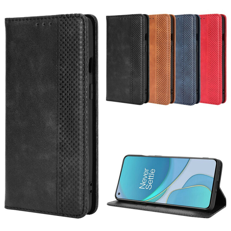 Flip Cover OnePlus 8T Effet Cuir Vintage Stylise Flip Cover OnePlus 8T Effet Cuir Vintage Stylise