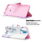 Housse Samsung Galaxy M11 Papillons et Fleurs Peints Housse Samsung Galaxy M11 Papillons et Fleurs Peints