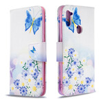 Housse Samsung Galaxy M11 Papillons et Fleurs Peints