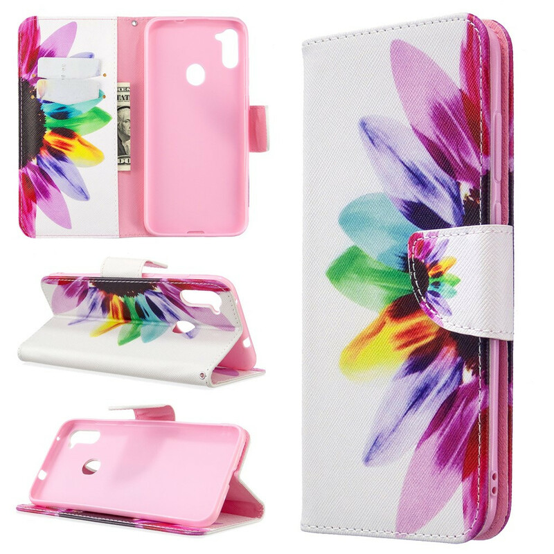 Housse Samsung Galaxy M11 Fleur Aquarelle Housse Samsung Galaxy M11 Fleur Aquarelle