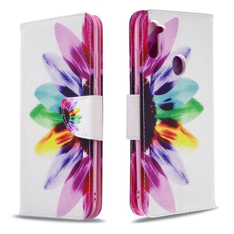 Housse Samsung Galaxy M11 Fleur Aquarelle