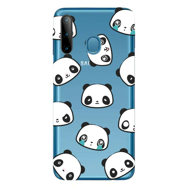 Coque Samsung Galaxy M11 Transparente Pandas Sentimentaux