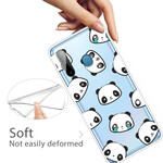 Coque Samsung Galaxy M11 Transparente Pandas Sentimentaux