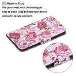 Housse Samsung Galaxy M11 Fleurs Magistrales avec Lanière Housse Samsung Galaxy M11 Fleurs Magistrales avec Lanière