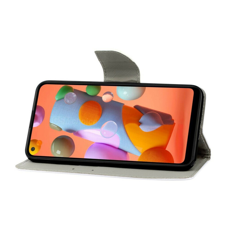 Housse Samsung Galaxy M11 Fleurs Magistrales avec Lanière Housse Samsung Galaxy M11 Fleurs Magistrales avec Lanière