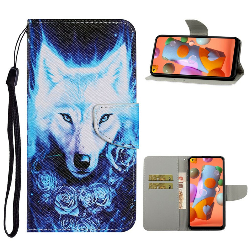 Housse Samsung Galaxy M11 Loup Blanc Housse Samsung Galaxy M11 Loup Blanc