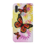 Housse Samsung Galaxy M11 Papillons et Fleurs d'Été