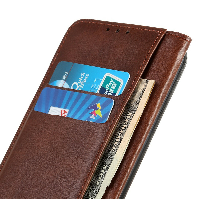 Flip Cover Sony Xperia 5 II Cuir Fendu Élégance Flip Cover Sony Xperia 5 II Cuir Fendu Élégance