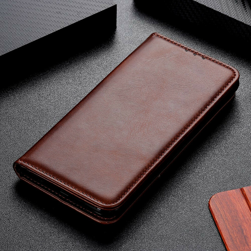 Flip Cover Sony Xperia 5 II Cuir Fendu Élégance Flip Cover Sony Xperia 5 II Cuir Fendu Élégance